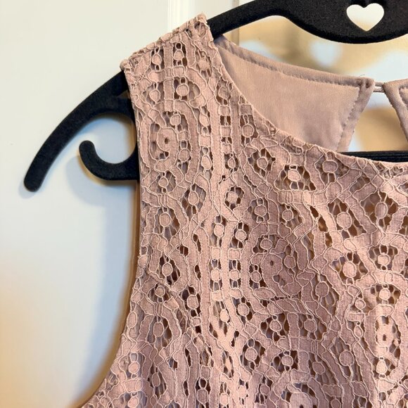 Altar’d State Pink Lace Fit & Flare Dress L - Picture 3 of 10